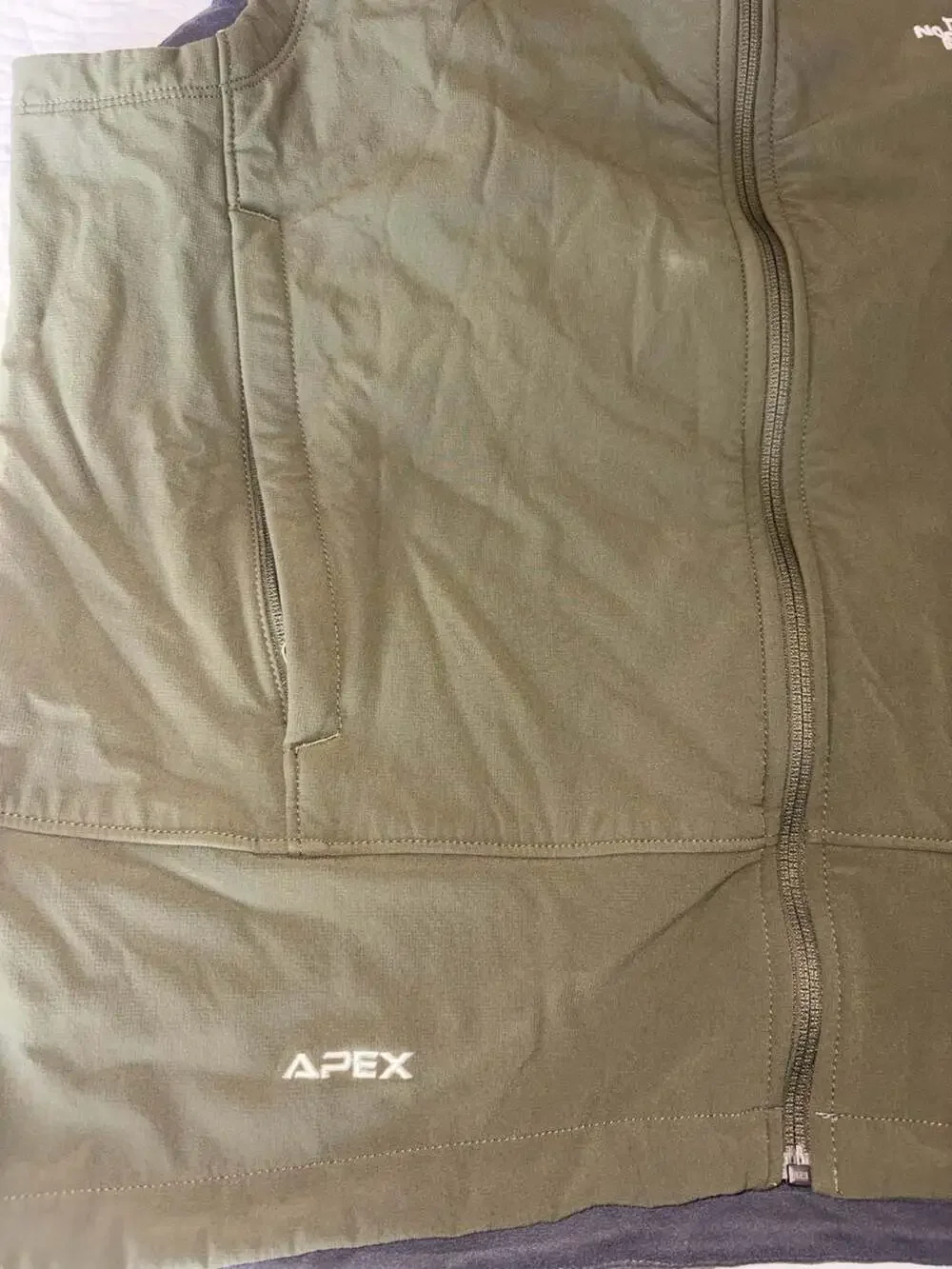 The North Face Apex Vest Men’s Large Green Full Zip Soft Shell Fleece Lined